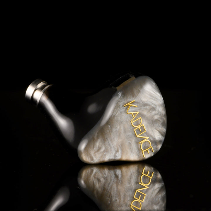 Noble Audio Kadence front left earphone over black background