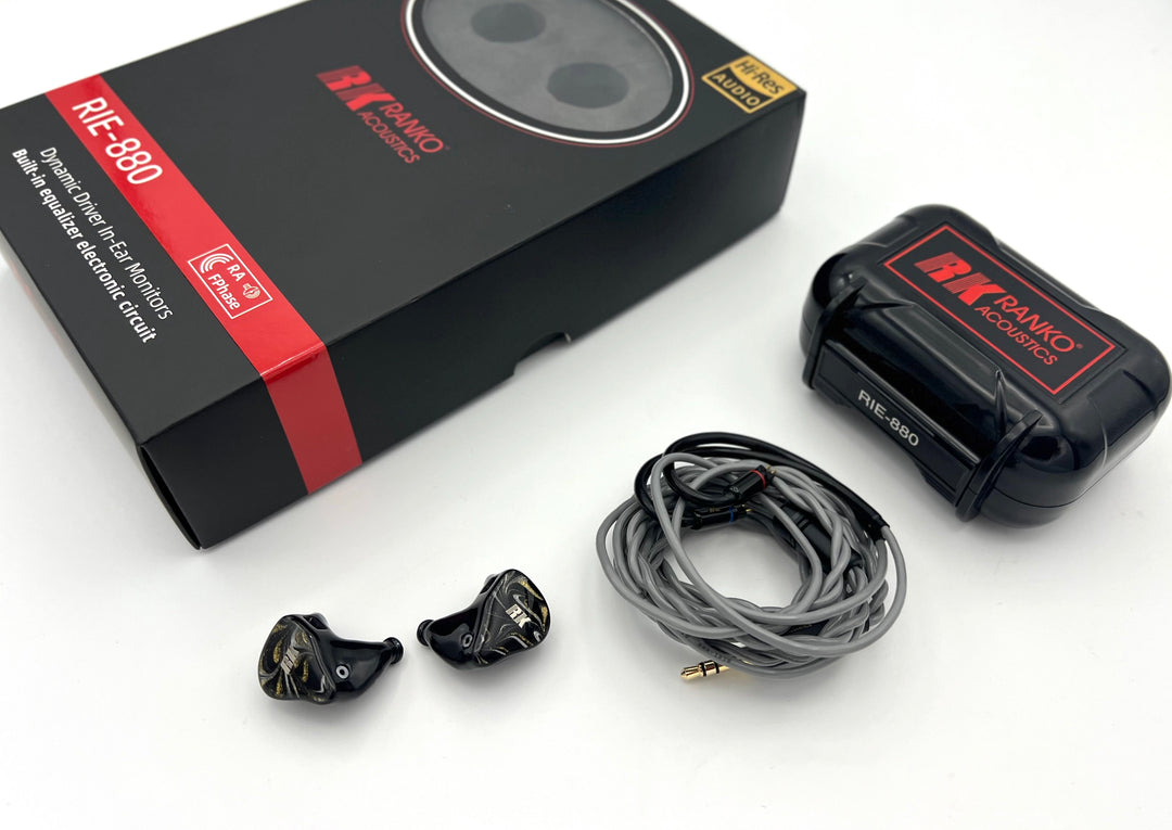 Ranko Acoustics RIE-880 Black PREOWNED | Universal Dynamic IEMs-Bloom Audio