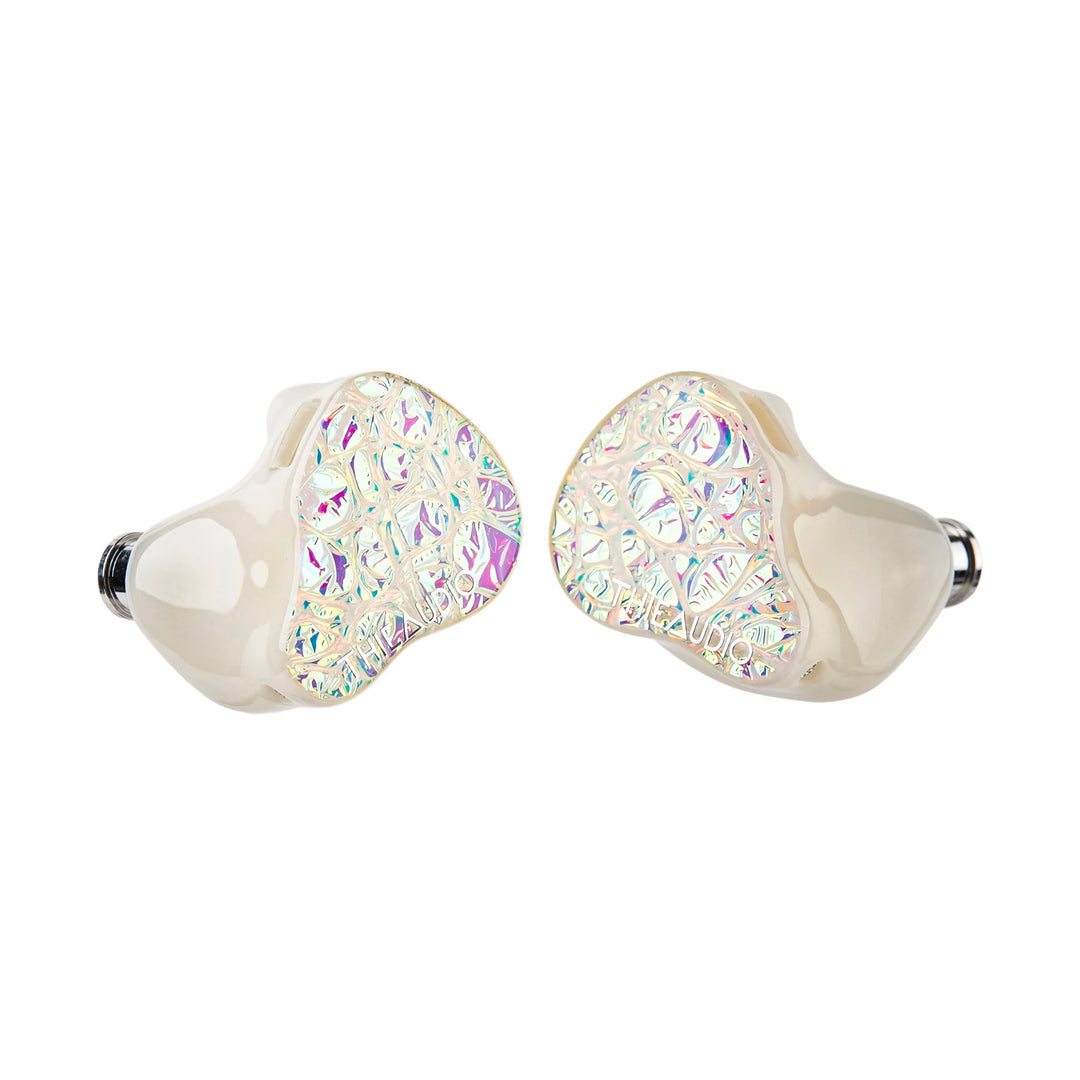 Thieaudio Hype 4 white front quarter over white background