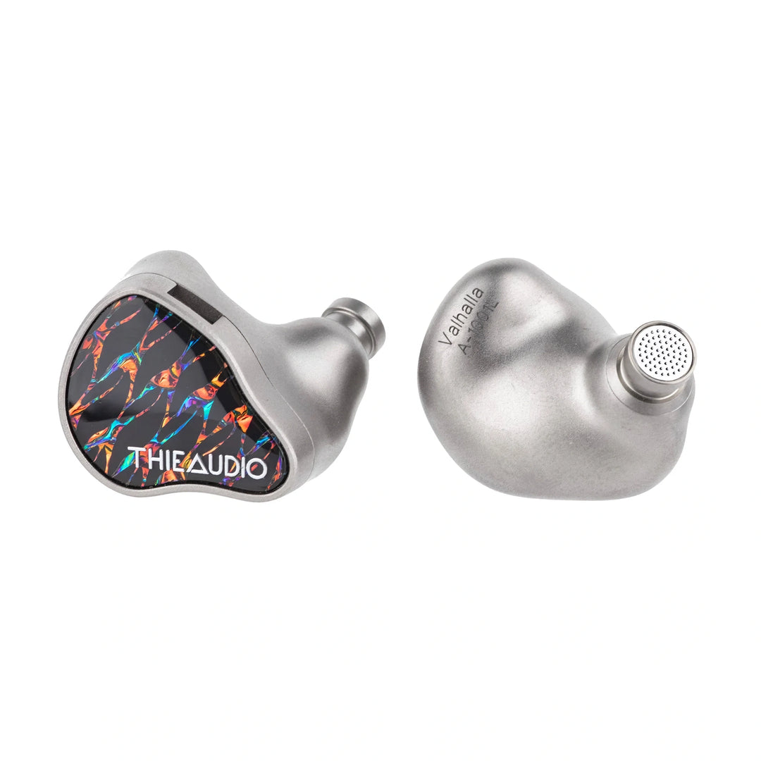 Thieaudio Valhalla IEMs front and rear side by side whitebox
