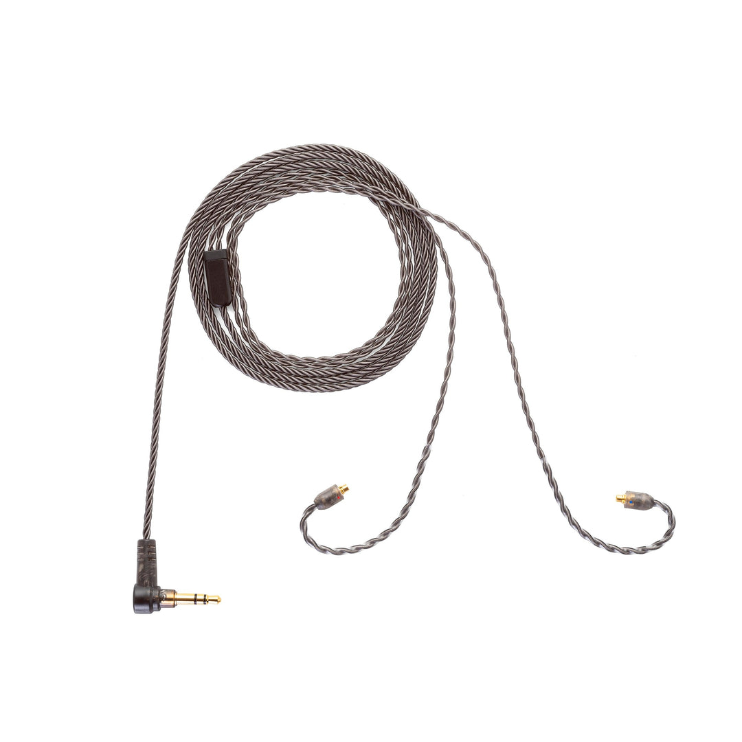 Campfire Audio Andromeda 2019 Smoky litz coiled stock cable over white background