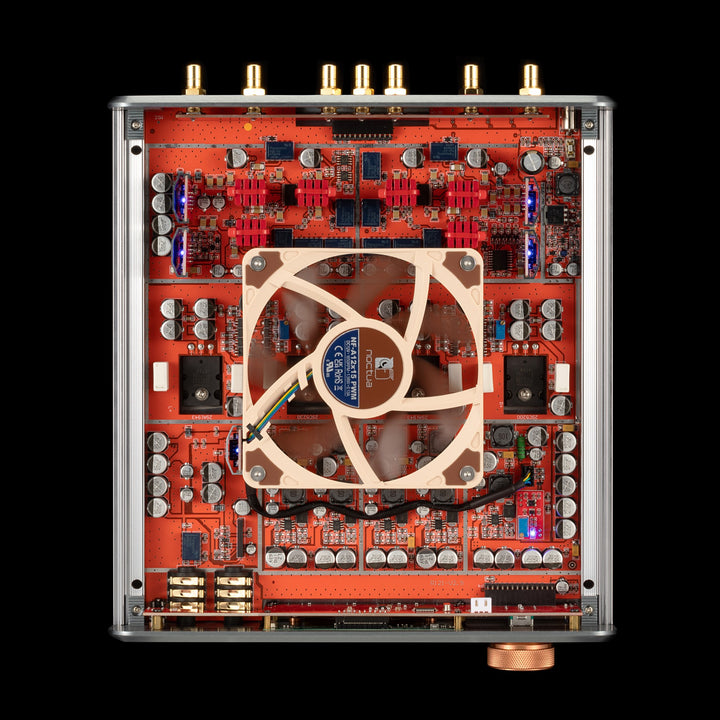 Burson Soloist 3 GT top with cover removed over black background