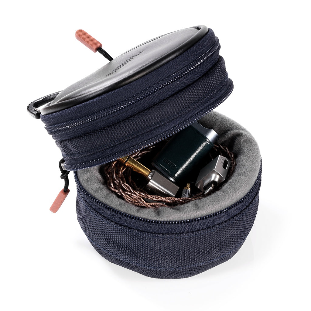 ddHiFi C100 opened case with audio gear exposed over white background