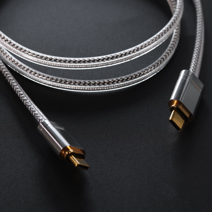 ddHiFi TC09S cable coiled up on dark background