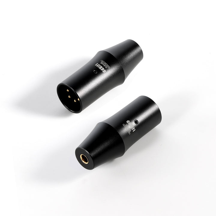 (x2) ddHiFi XLR44B highlighting both ports over white background