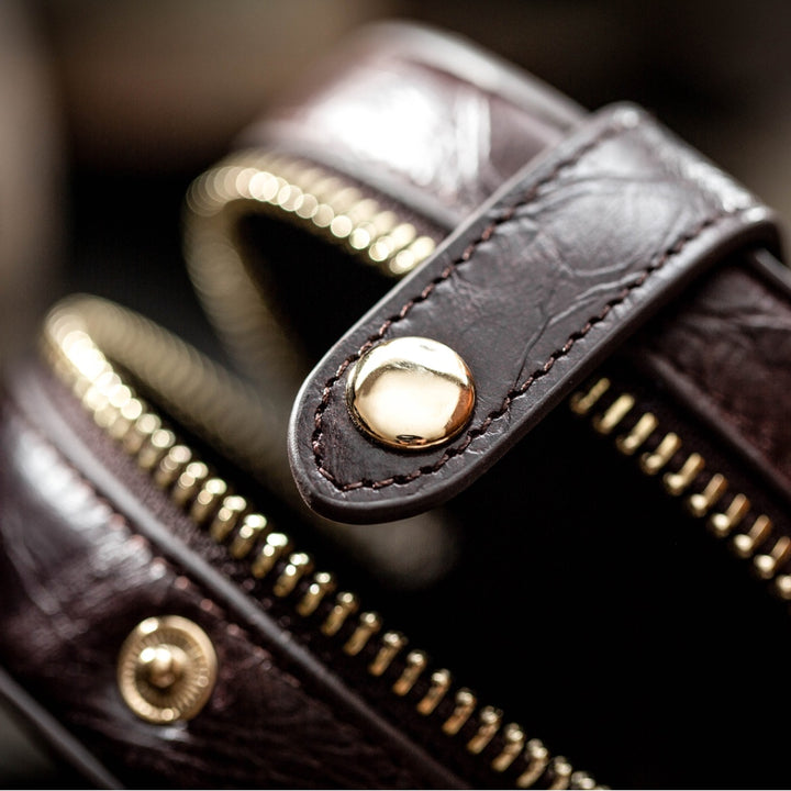 Eletech Mahogany Companion Case highlighting open snap