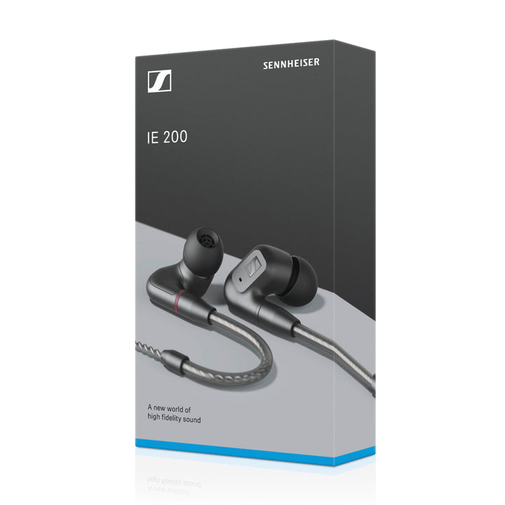 Sennheiser IE 200 packaging over white background
