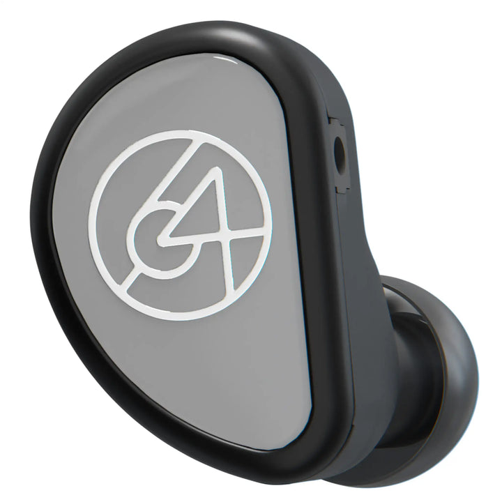 64 Audio Aspire 1 IEM front faceplate closeup whitebox