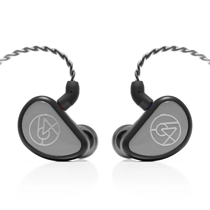 64 Audio Aspire 1 IEMs front center with cable attached whitebox