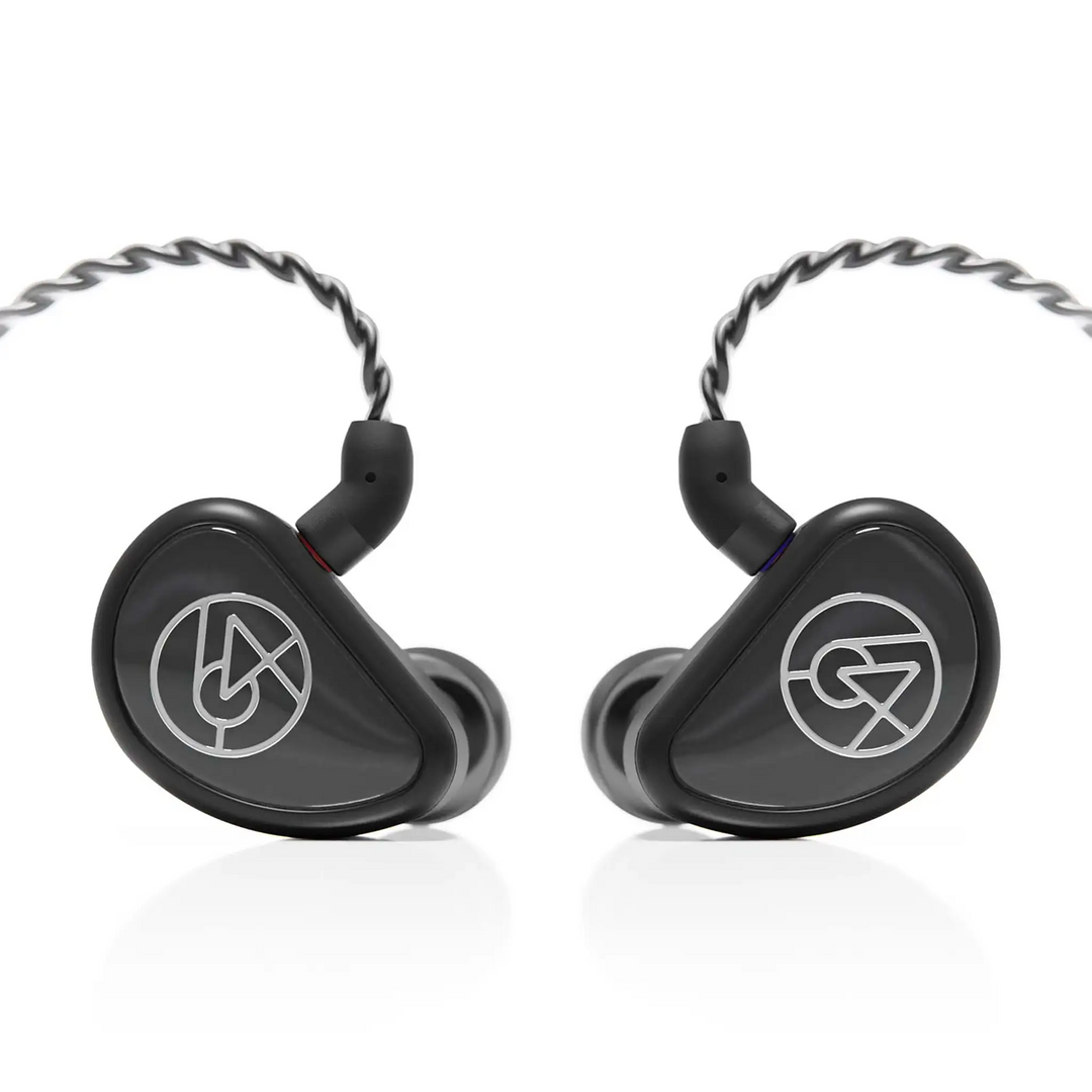 64 Audio Aspire 2 IEMs front center with cable attached whitebox