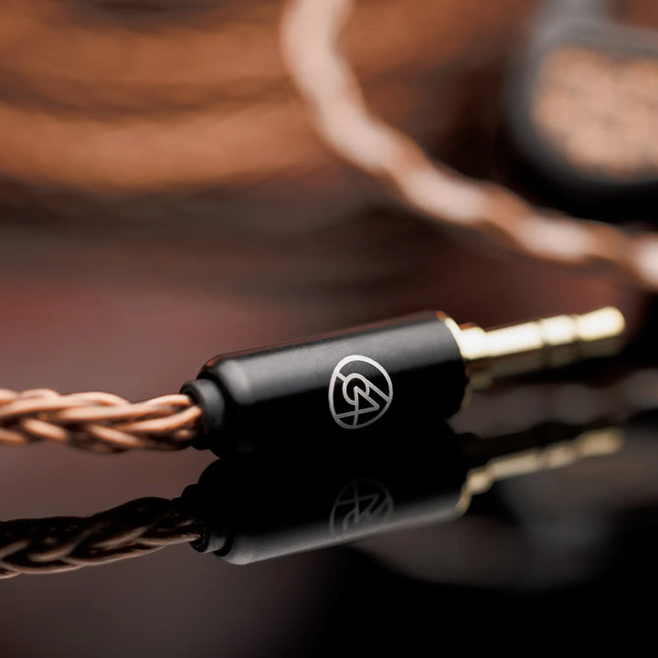 64 Audio Solo stock cable highlighting 4.4mm connector