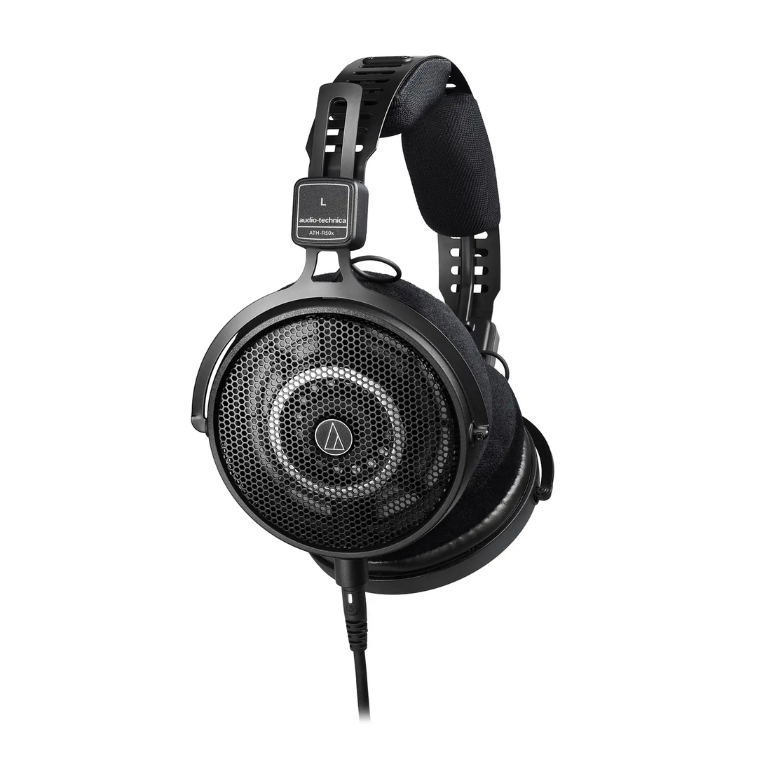 Audio-Technica ATH-R50x headphone left 3 quarter profile whitebox