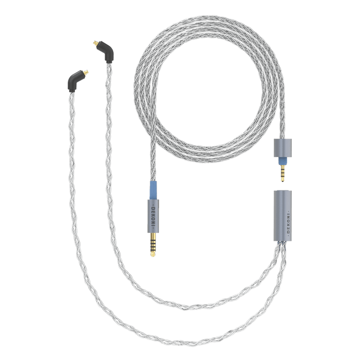 Dekoni Audio Ensemble Kit in Silver Braided | Complete Headphone Cable Set