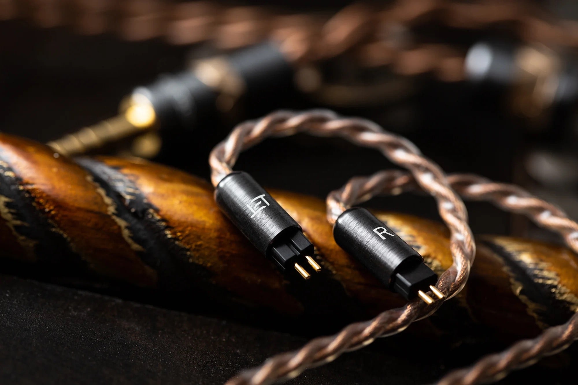 Eletech Raphael Copper/Gold Upgrade Cable for IEMs | Bloom Audio