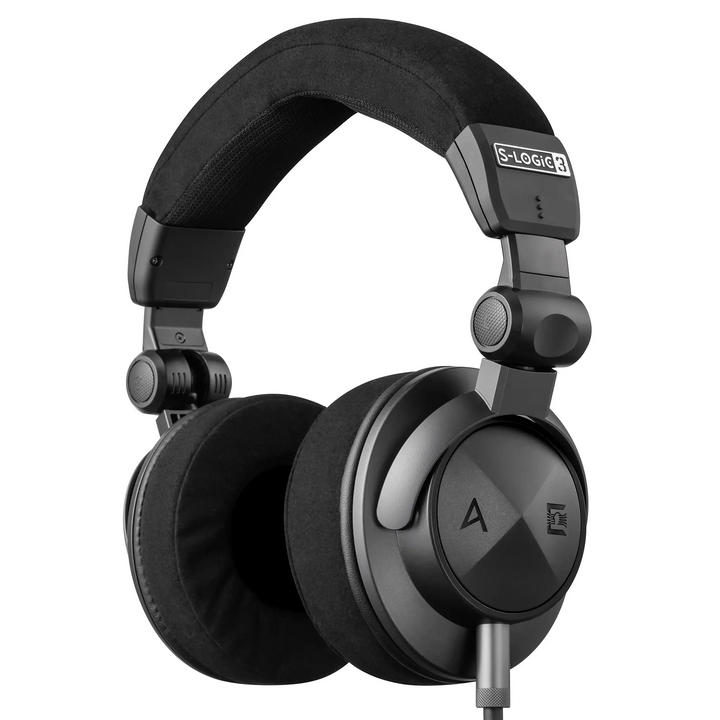 Astell&Kern x Ultrasone Virtuoso headphone rear right ear cup 3 quarter angle whitebox