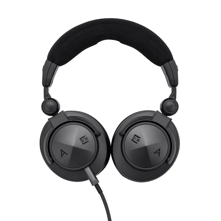 Astell&Kern x Ultrasone Virtuoso headphone ear cups face forward center whitebox