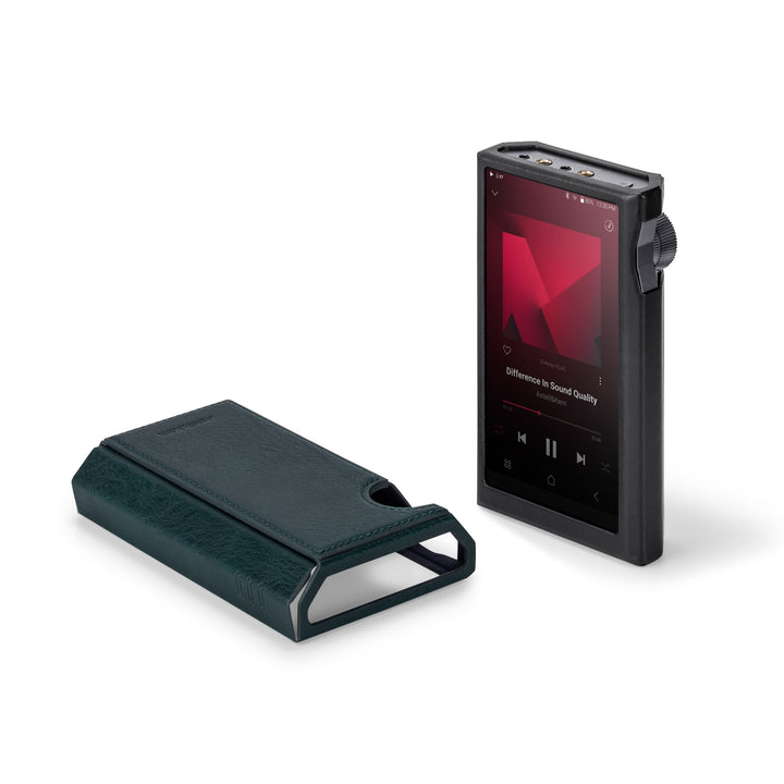 Astell&Kern KANN Ultra inserted into black case with empty green case