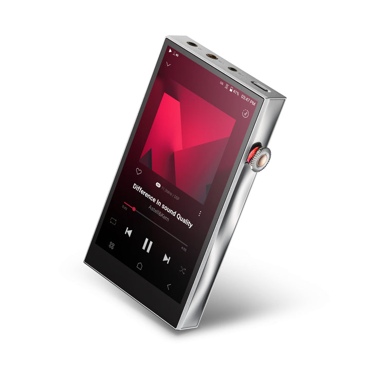 Astell&Kern SE300 silver front right 3 quarter over white background