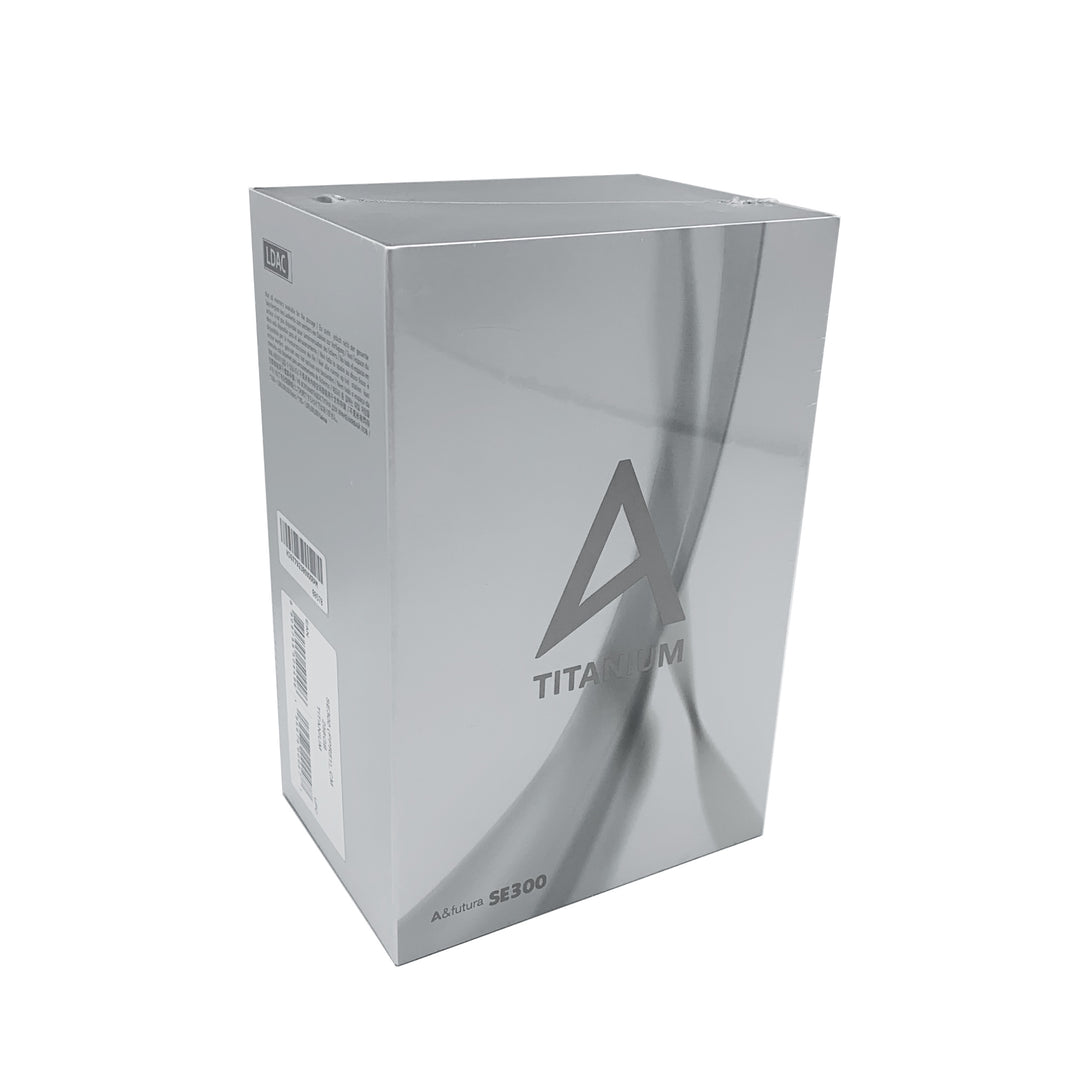 Astell&Kern SE300 Titan retail box front 3 quarter over white background