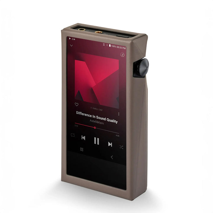 Astell&Kern SP3000M front right quarter in brown case whitebox