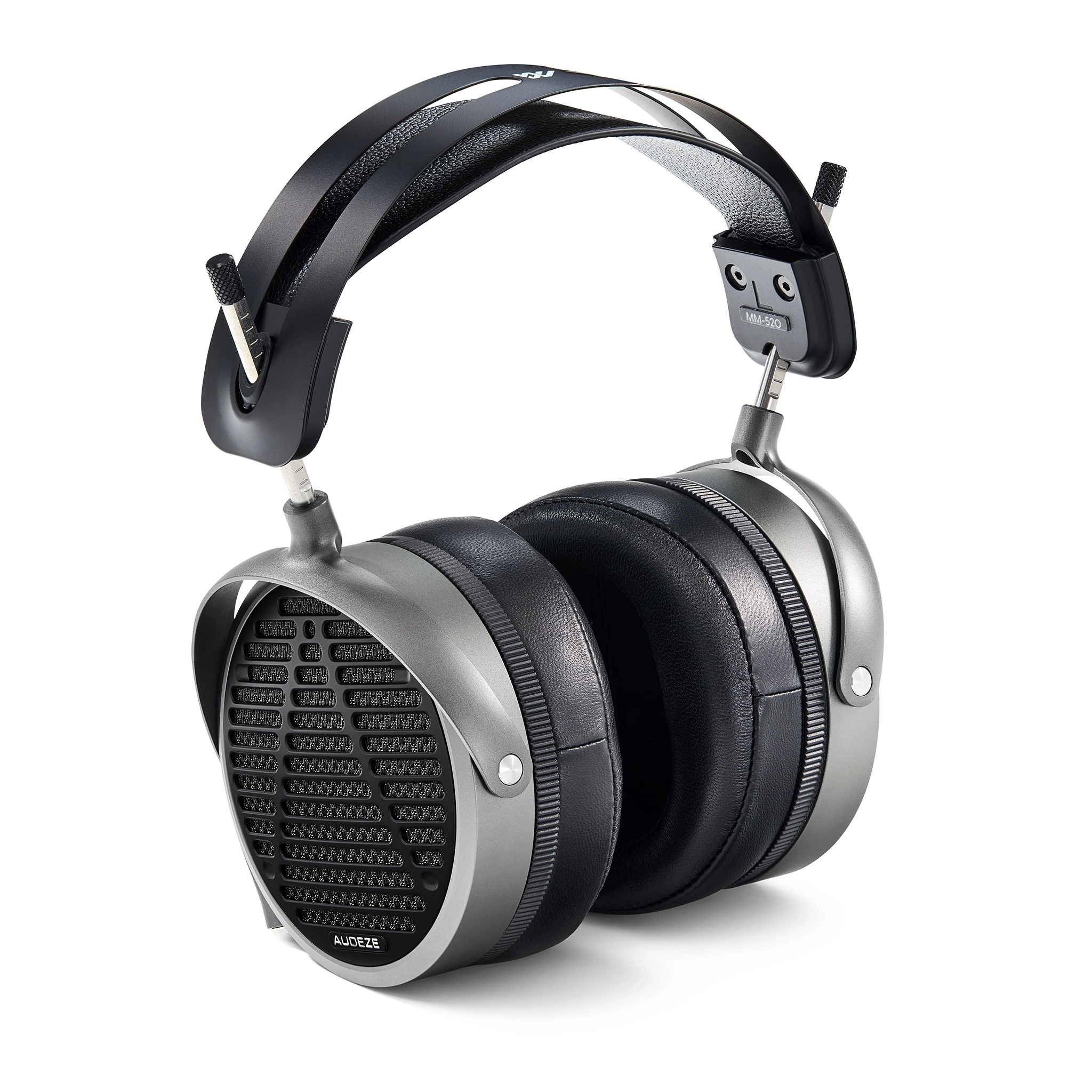 Audeze MM-520 headphones front left 3 quarter whitebox