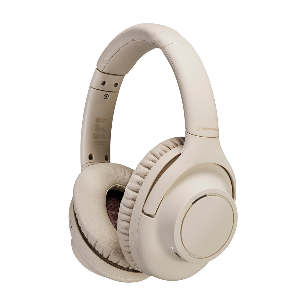 Audio-Technica ATH-S300BT beige headphone front quarter whitebox