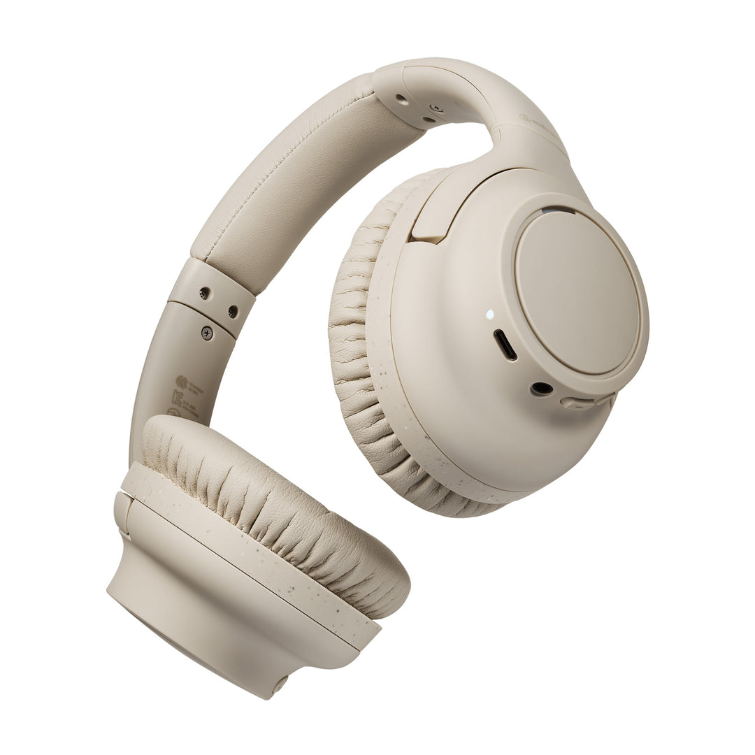 Audio-Technica ATH-S300BT beige headphone bottom quarter whitebox