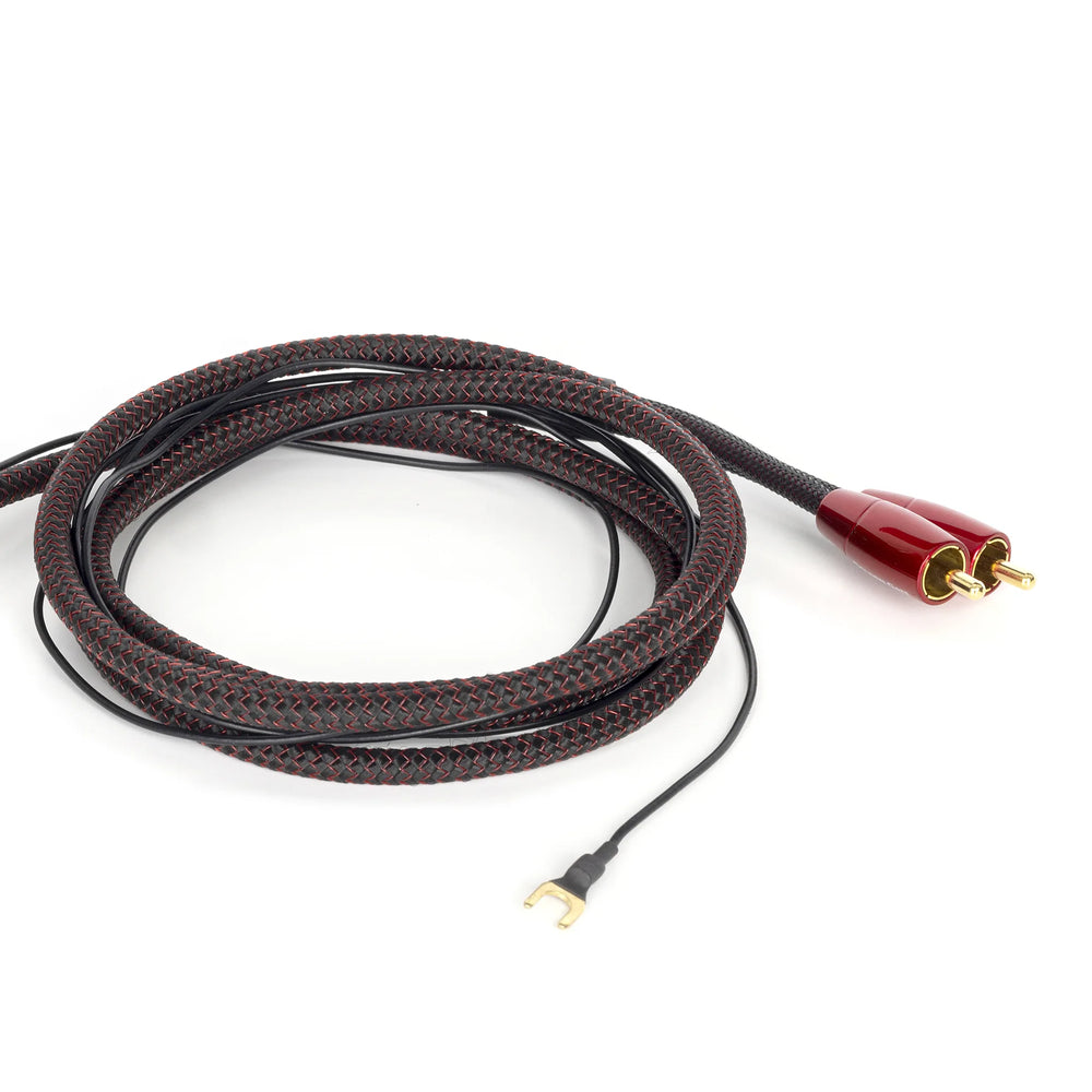 AudioQuest Golden Gate Turntable cable laying coiled whitebox