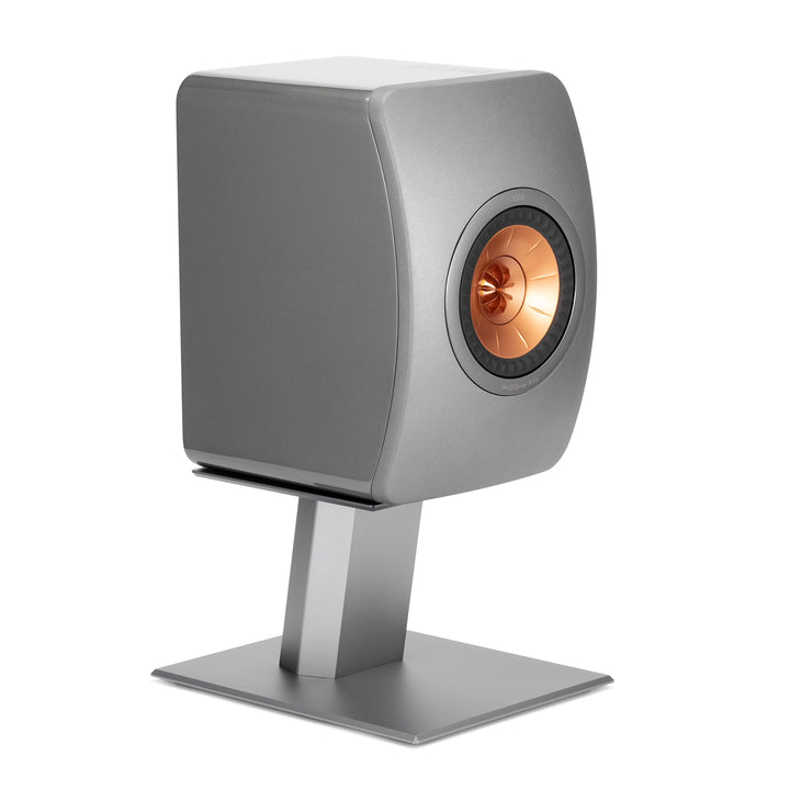Burson Launch Pad 50 stand with mounted speaker left 3 quarter over white background