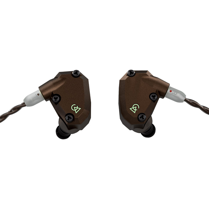 Campfire Audio Holocene front with attached cable over white background