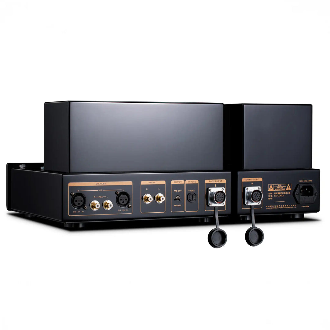 Cayin HA-6A MK2 black rear left 3 quarter angle whitebox