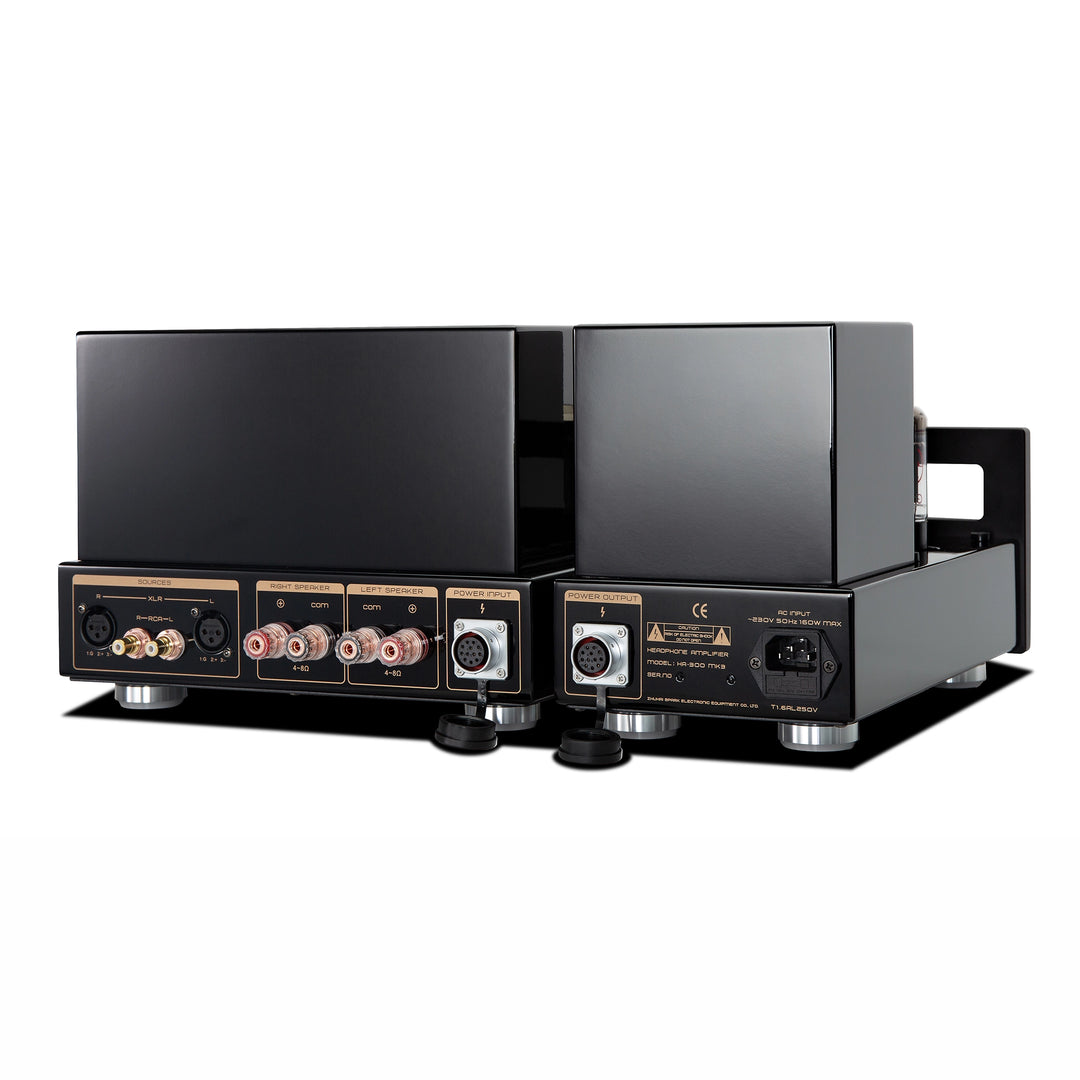 Cayin HA-300 MK3 headphone amplifier rear right 3 quarter whitebox