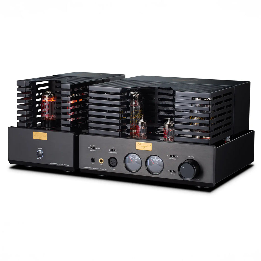 Cayin HA-6A MK2 black with cage on front right 3 quarter angle whitebox
