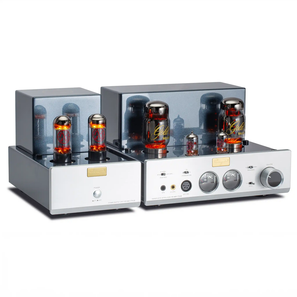Cayin HA-6A MK2 silver front right 3 quarter angle whitebox