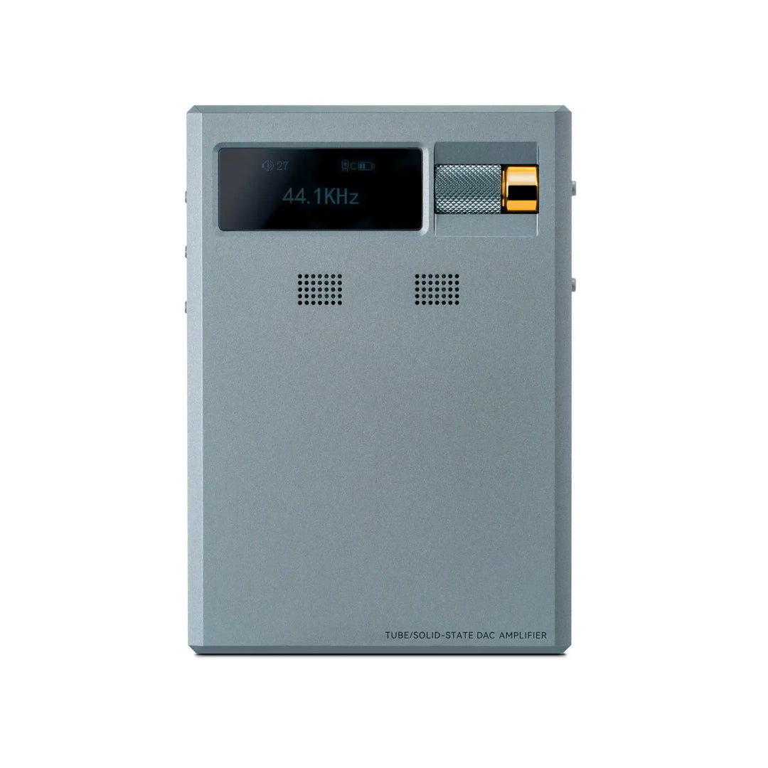 Cayin RU9 DAC/amp standing front center whitebox