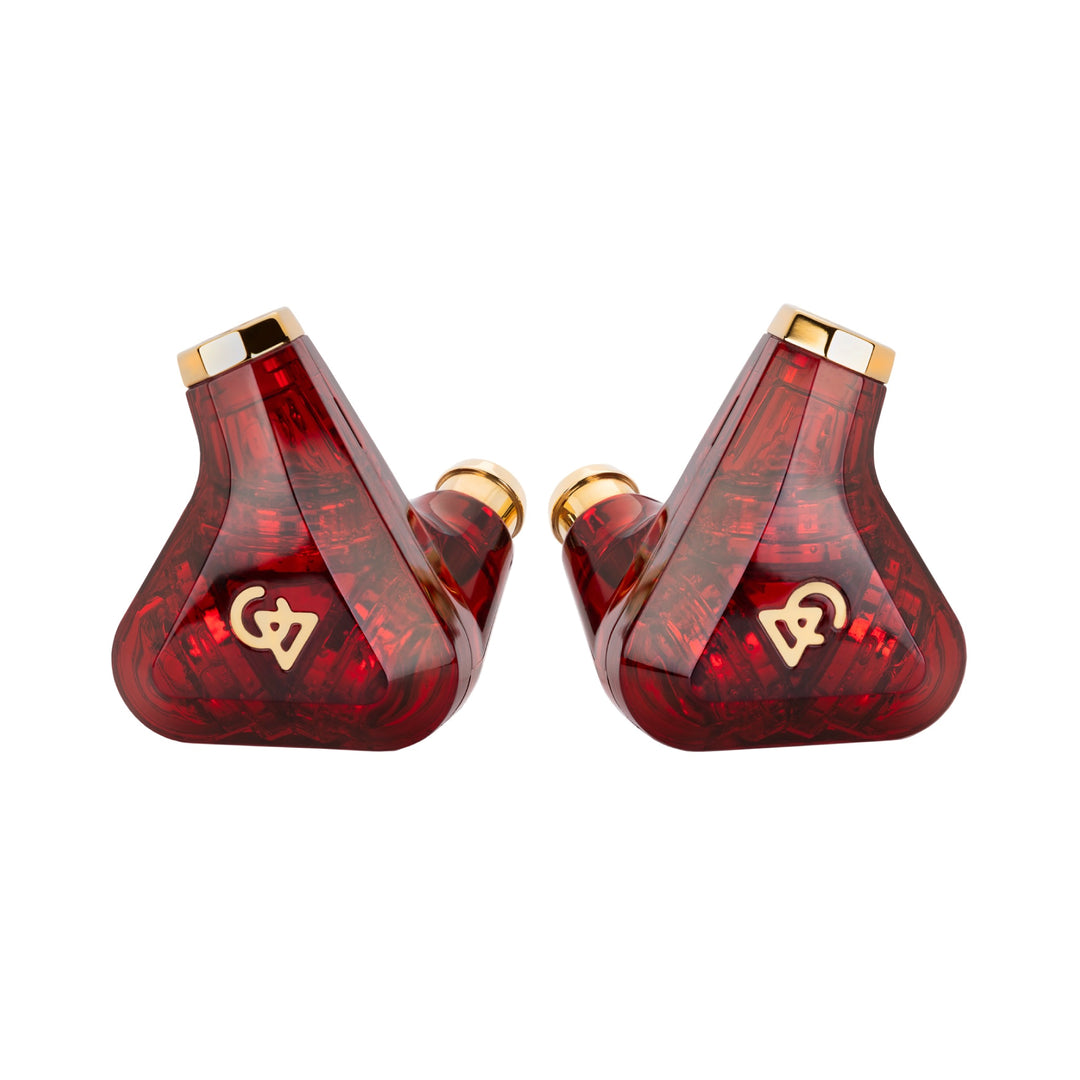 Campfire Audio Trifecta Crimson iems front faceplate whitebox