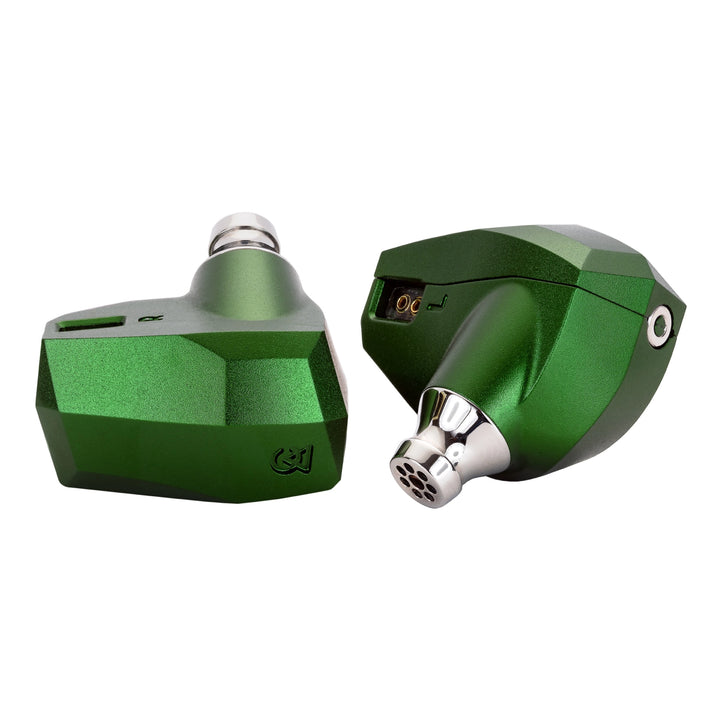 Campfire Audio Andromeda 10 IEMs front and side view whitebox