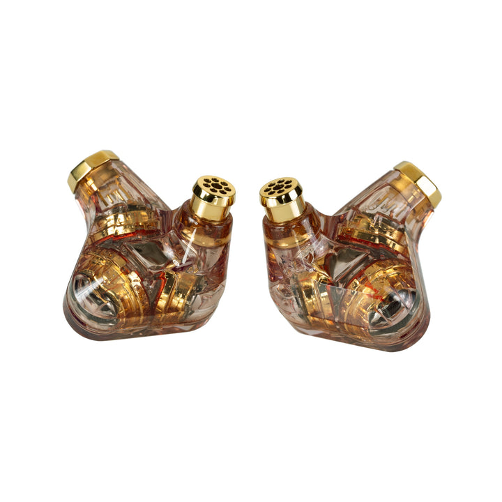 Campfire Audio Trifecta Amber Radiance rear over white background