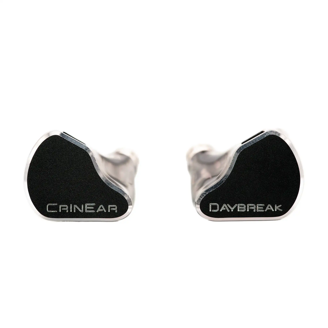 CrinEar Daybreak IEMs sitting front center whitebox