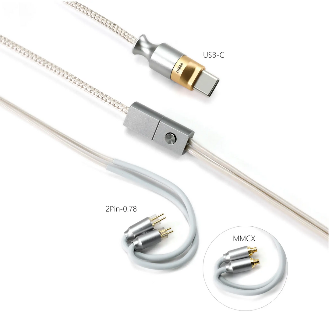 ddHiFi M110C cable parts with mmcx and 2pin connectors whitebox