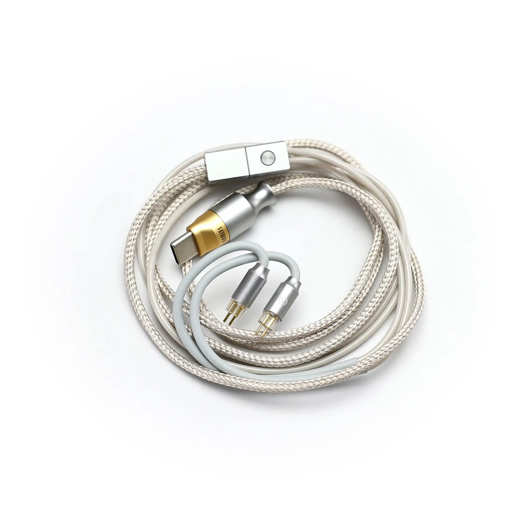 ddHiFi M110C cable wrapped with 2pin connectors whitebox