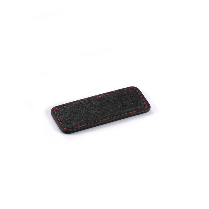 ddHiFi P59 black leather Attraction Pad sitting 3 quarter angle whitebox