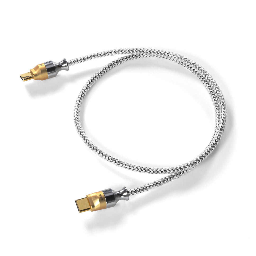 ddHiFi TC07S 50cm cable coiled over white background