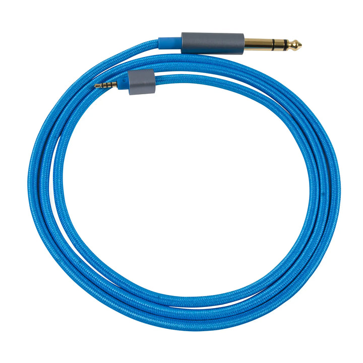 Dekoni Ensemble source connector coiled blue nylon with 6.3