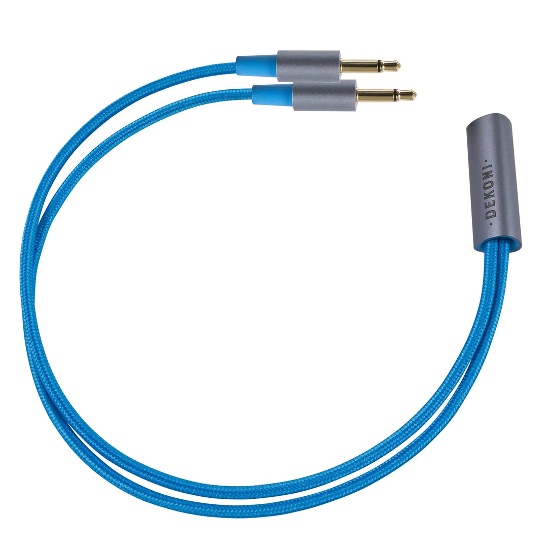 Dekoni Ensemble headphone connector blue nylon 3.5 TS