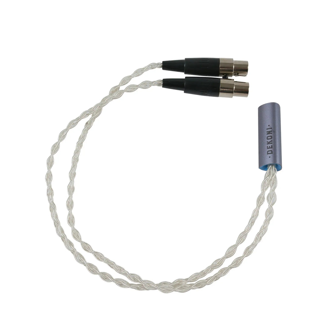 Dekoni Ensemble headphone connector silver braided mini XLR