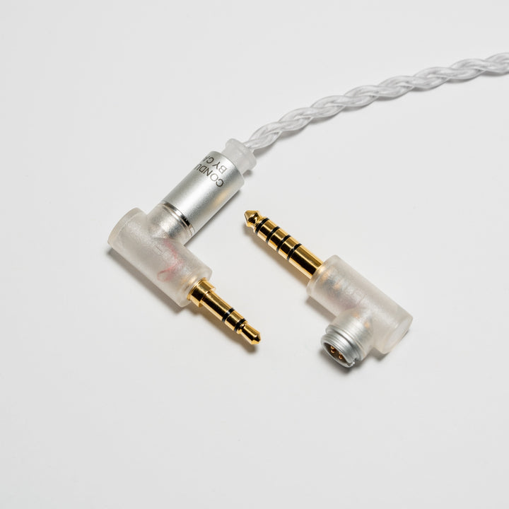 DITA Audio Project M 3.5 and 4.4 connectors over white background
