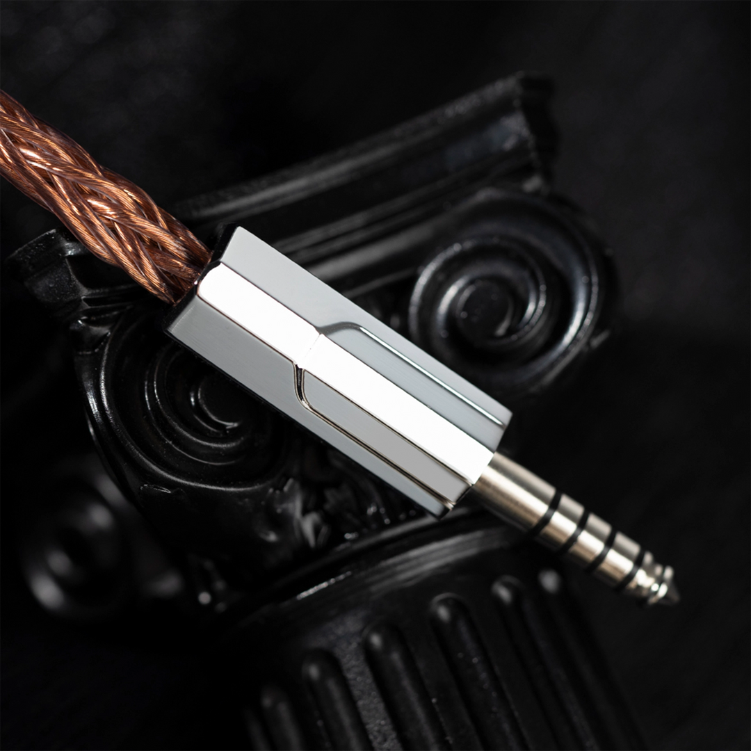 Effect Audio Ares 10 cable closeup of 4.4mm termination