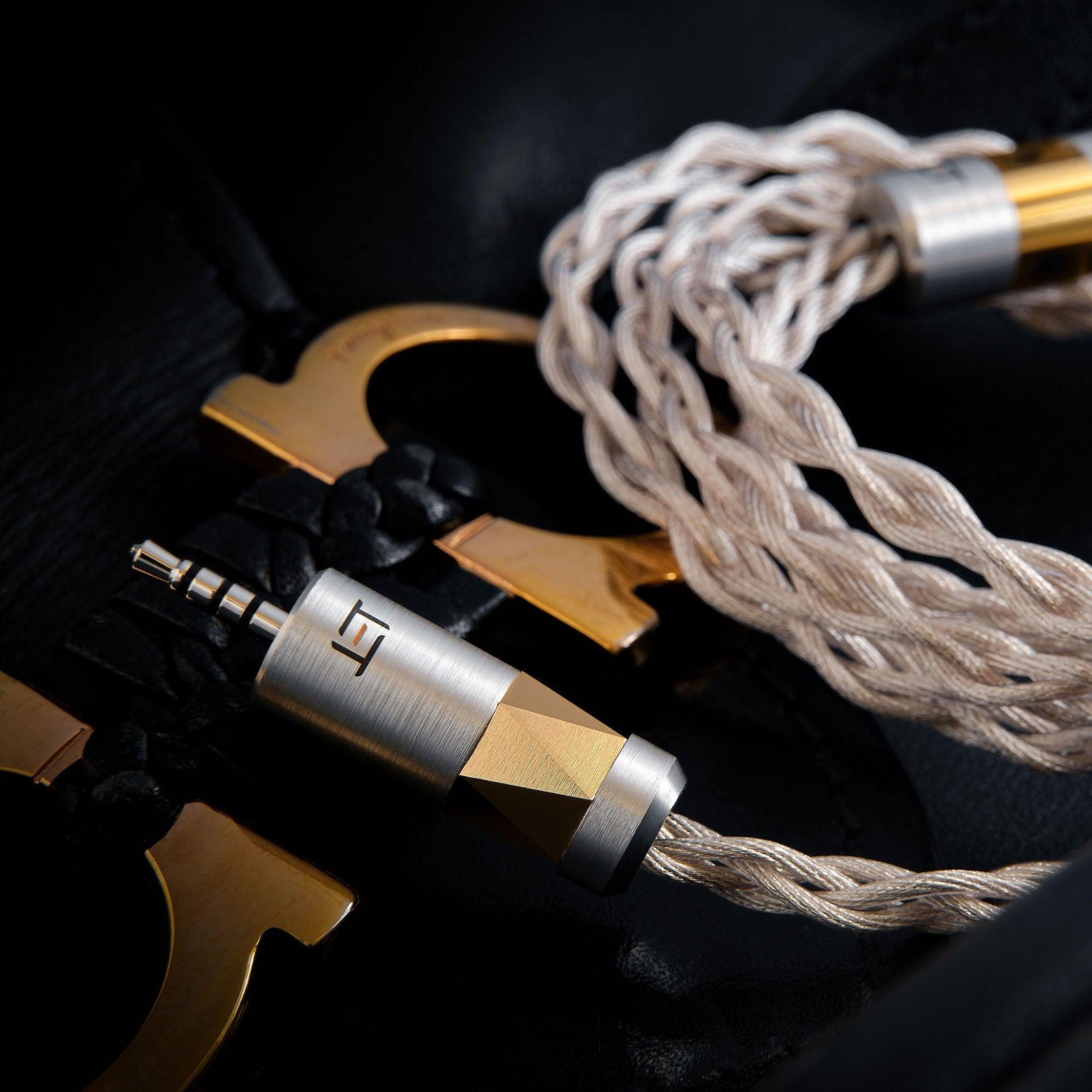 Eletech Iliad | Gold/Silver IEM Cable - 2-Pin/2.5mm