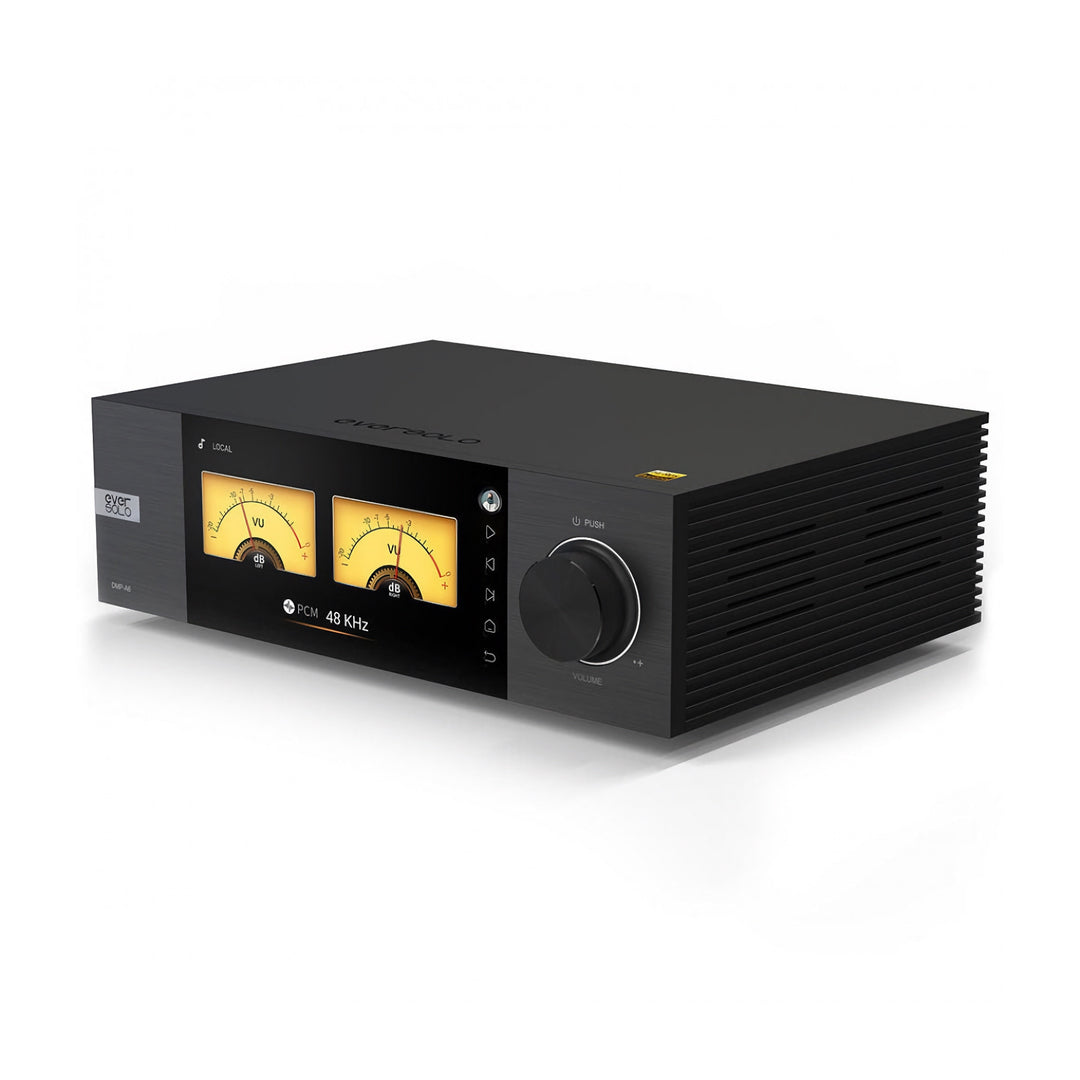  Eversolo Streamers DMP-A6, reproductor de red, servicio de  música y transmisión MQA Decodificación completa, DAC, DSD512  PCM768kHz/32Bit Bluetooth 5.0 aptX HD, pantalla táctil HD de 6 pulgadas, :  Electrónica